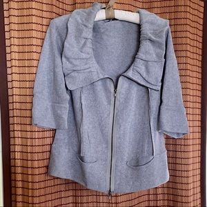 Fever zip up women's sweater with shawl collar size XL